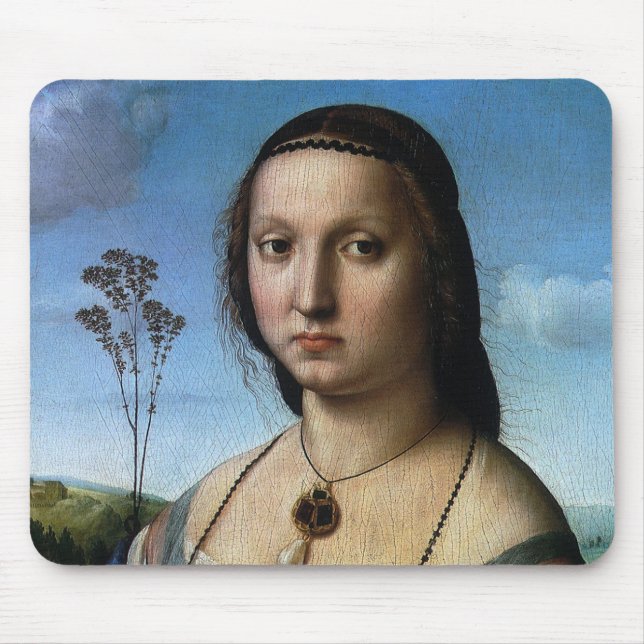 Tapis De Souris Portrait de Maddalena Doni par Raphael Sanzio (Devant)