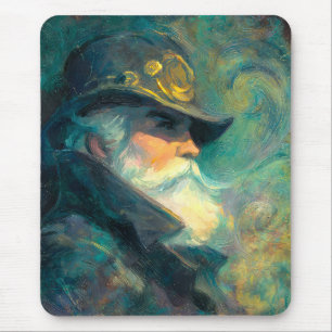 Tapis De Souris Portrait de vieil homme hivernal vintage