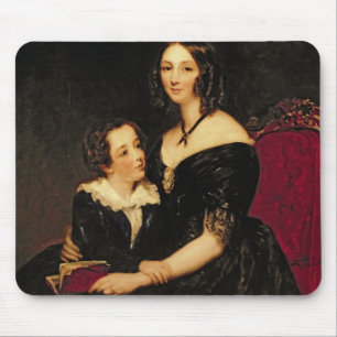 Tapis De Souris Portrait d'Eliza Boardman et son fils, Robert, 18