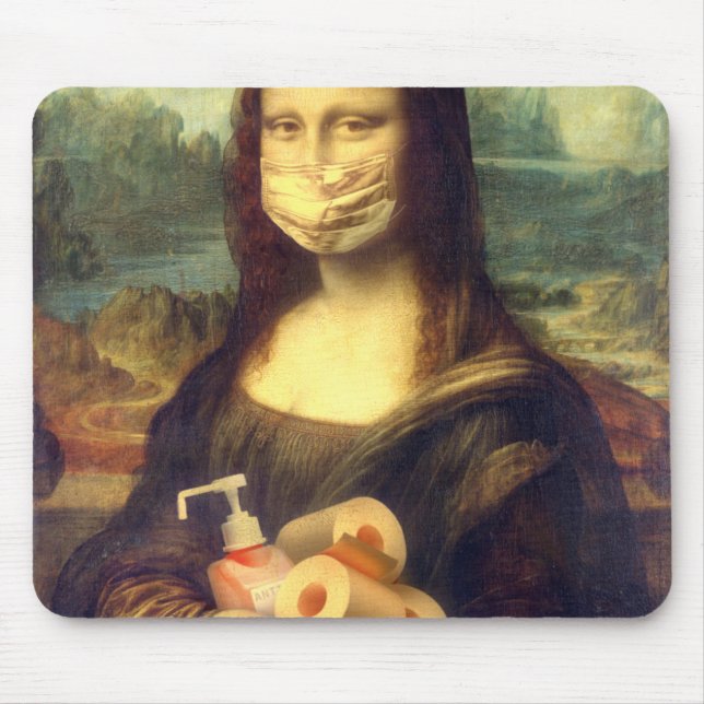 Tapis De Souris Portrait du virus Corona (Devant)