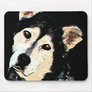 Tapis De Souris Portrait enroué de chien de berger mignon