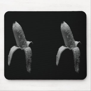 Tapis De Souris Portrait noir et blanc de banane drôle