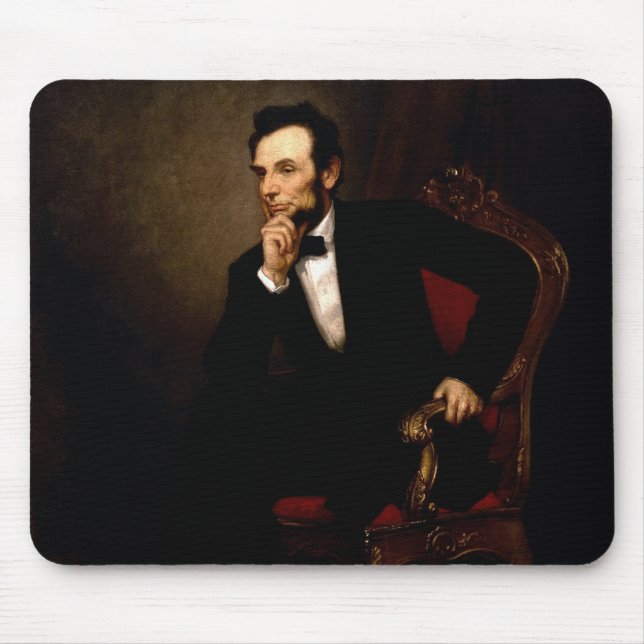 Tapis De Souris Portrait officiel de la Maison Blanche d'Abraham (Devant)