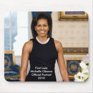 Tapis De Souris Portrait officiel de première Madame Michelle