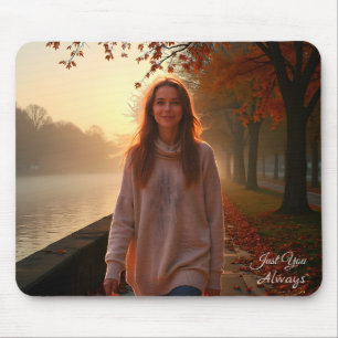 Tapis De Souris Portrait Personnalisé D'elle – Un Cadeau Spécial P