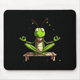 Tapis De Souris Pose de yoga de méditation de sauterelle relaxante