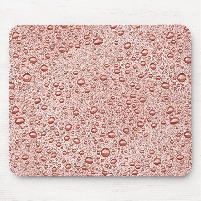 Tapis De Souris Poser des gouttelettes d'eau orange (Devant)