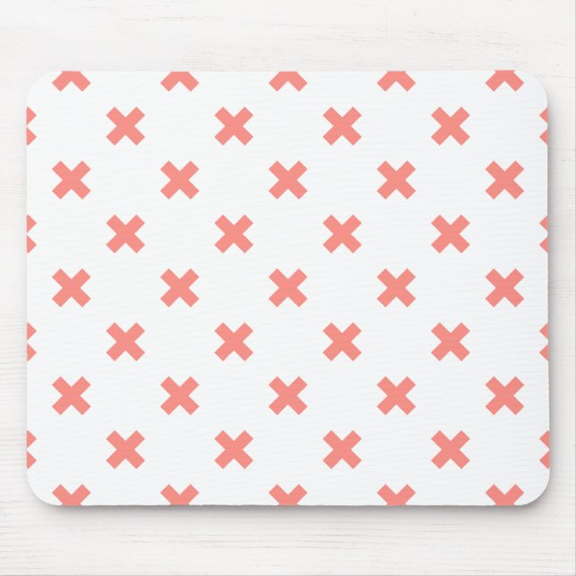 Tapis De Souris Poser les points de croix sur blanc (Devant)