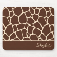 Poster de animal Brown Giraffe Nom personnalisé Cu