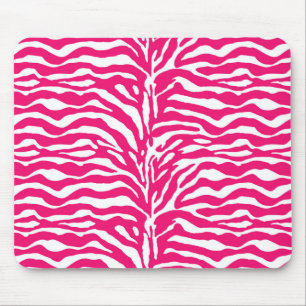 Tapis De Souris Poster de animal sauvage, Zèbre à Fuchsia rose et