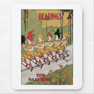 Tapis De Souris Poster de bicyclettes de roulements