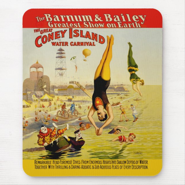 Tapis De Souris Poster de Coney Island Sideshow (Devant)