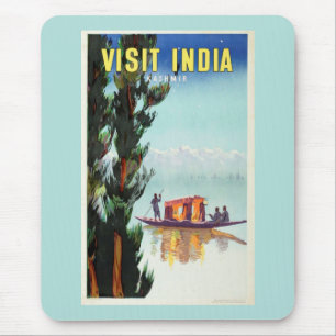 Tapis De Souris Poster de l'affiche de voyage en Inde