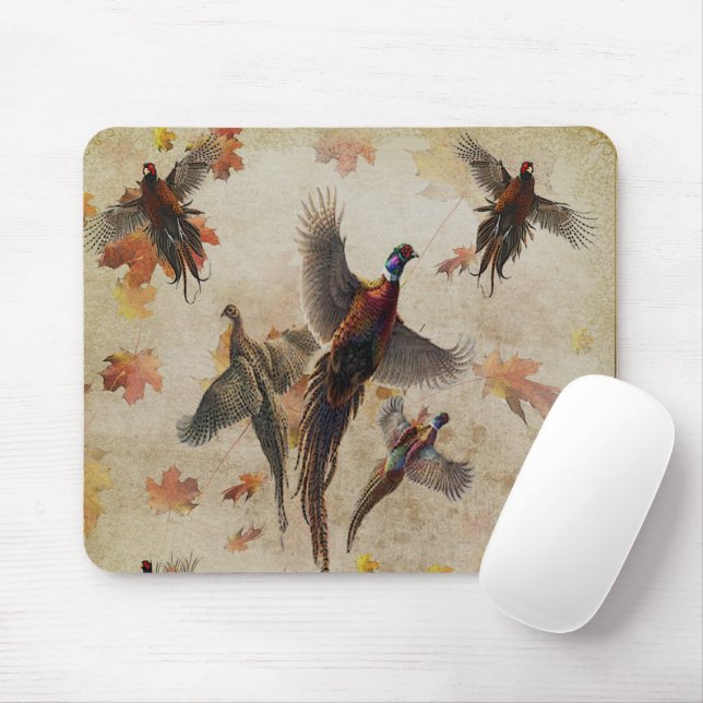 Tapis De Souris Poster de tapisserie de faisan imprimé acrylique t (Avec souris)