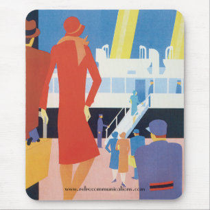 Tapis De Souris Poster du Ferry Belge Art Déco