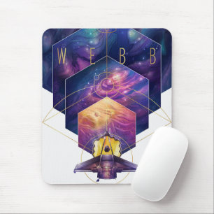 Tapis De Souris Poster du télescope spatial James Webb.