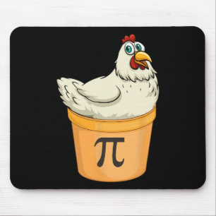 Tapis De Souris Pot de poulet tarte amusant Math Pun Pi de poulet 