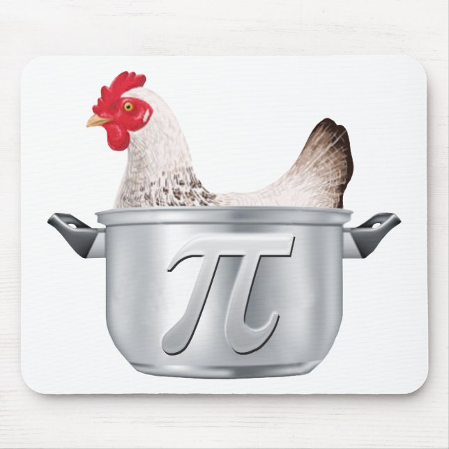 Tapis De Souris pot pi - maths drôles de poulet (Devant)
