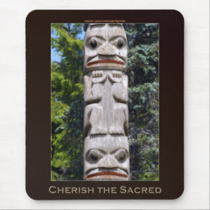 Tapis De Souris Poteau Totem des Premières nations Haida Mousepad