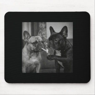 Tapis De Souris Potes Frenchie Drôle Bouledogue Français Fumant