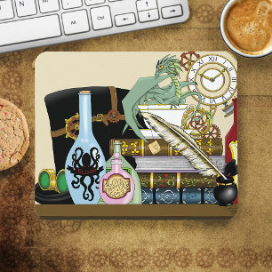Tapis De Souris Potions Dragon Steampunk Livres