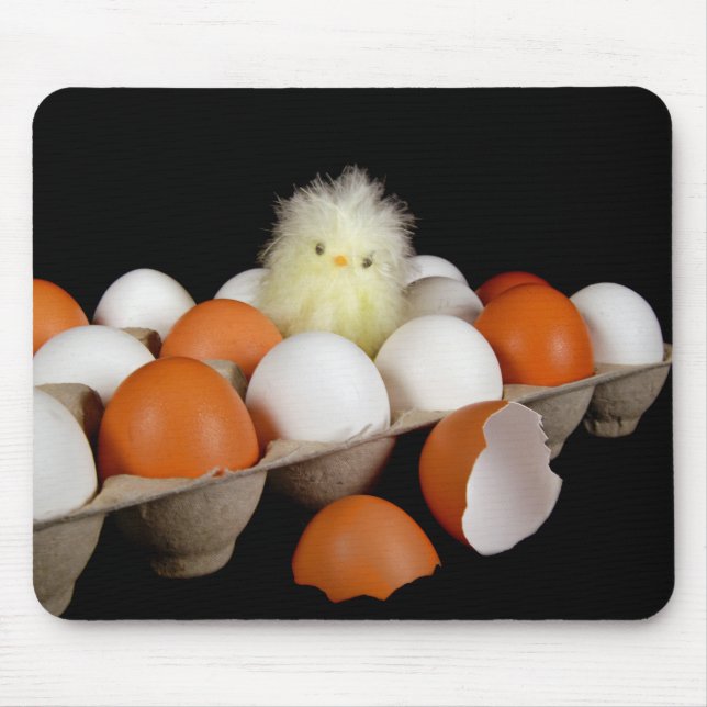 Tapis De Souris Poule en carton d'oeuf (Devant)