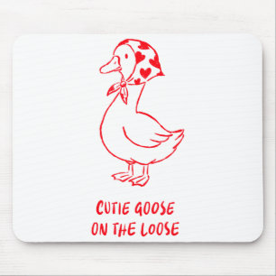 Tapis De Souris Poule mignonne Saint-Valentin Cœurs Bandana Douce