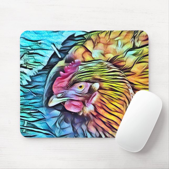TAPIS DE SOURIS POULET (Avec souris)