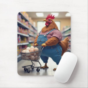 Tapis De Souris Poulet aux oeufs dans un panier