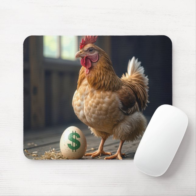 Tapis De Souris Poulet avec un oeuf cher (Avec souris)