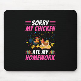 Tapis De Souris Poulet D'Art Mon Poulet Mangé Ma Maison