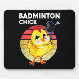Tapis De Souris Poulet de badminton Joueur de badminton Volant Spo