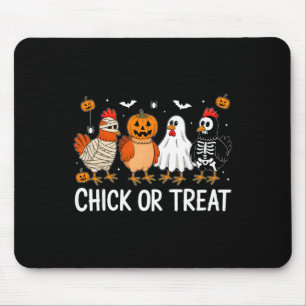 Tapis De Souris Poulet drôle d'Halloween Citrouille Chick ou Treat
