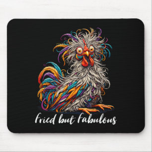 Tapis De Souris Poulet Drôle Frit Mais Fantastique Graphique Femme