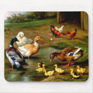 Tapis De Souris Poulets, Canards Et Canards À La Ferme