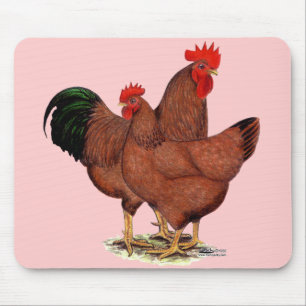 Tapis De Souris Poulets rouges de production