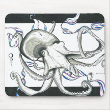 Poulpe Mousepad de l'espace
