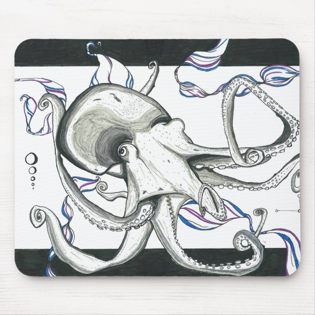 Tapis De Souris Poulpe Mousepad de l'espace (Devant)