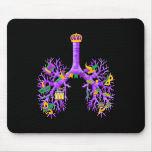 Tapis De Souris Poumons anatomiques Mardi Gras Respiratoire Thérap