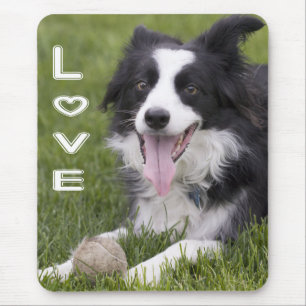 Tapis de souris pour chien chiot Border Collie Lov