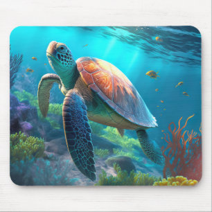 Tapis de souris pour la faune océanique avec des t