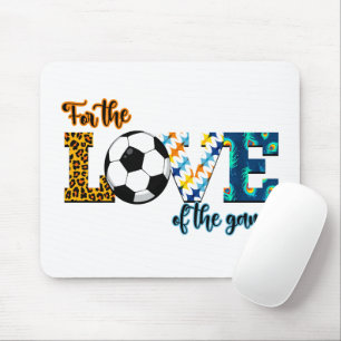 Tapis De Souris Pour L'Amour Du Jeu Soccer Maman Leopard