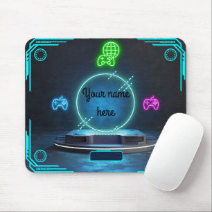 Tapis de souris pour manette de jeu néon sur mesur