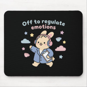 Tapis De Souris Pour réguler les émotions drôle de lapin Bunny Sco