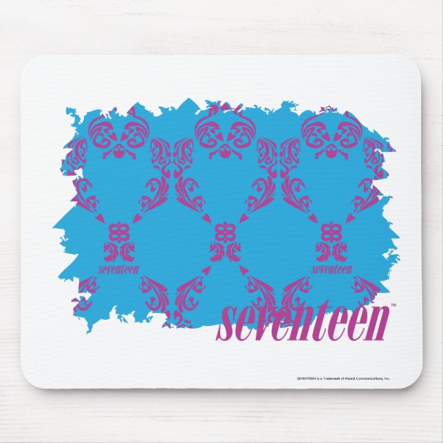Tapis De Souris Pourpre-Aqua 4 de damassé (Devant)