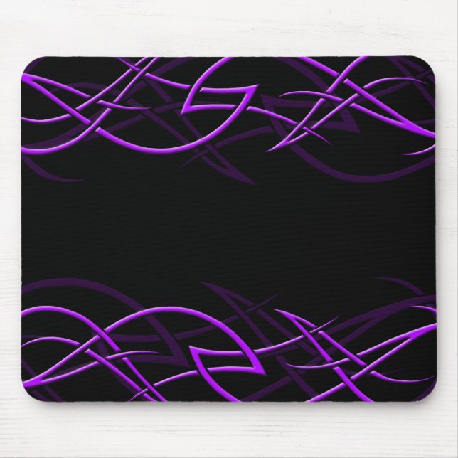 Tapis De Souris Pourpre sur la "élégance" noire Mousepad (Devant)