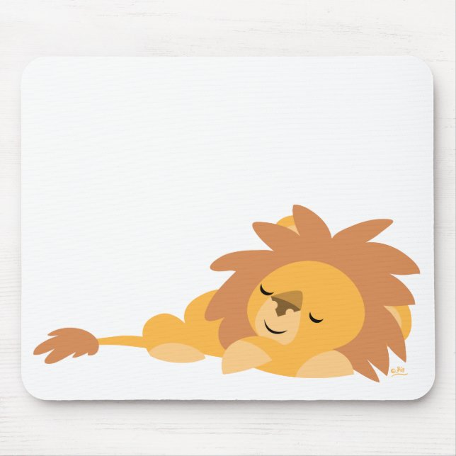 Tapis De Souris Poussière de Lion en forme de caricature (Devant)