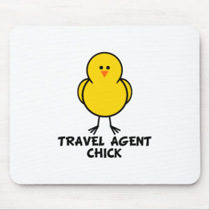 Tapis De Souris Poussin d'agent de voyage
