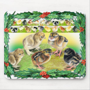 Tapis De Souris Poussins de Noël