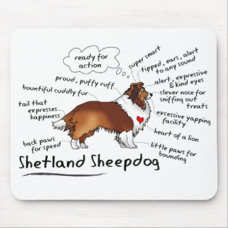 Tapis De Souris Pousson de Shetland Sheepdog